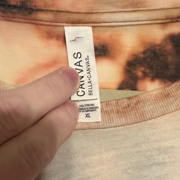 Bella Canvas Tie-Dye T-Shirt in Black and Orange - Picture 2 of 4